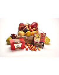 Fresh fine Summer Fruit and  local Colorado Chocolate basket, organic is available 